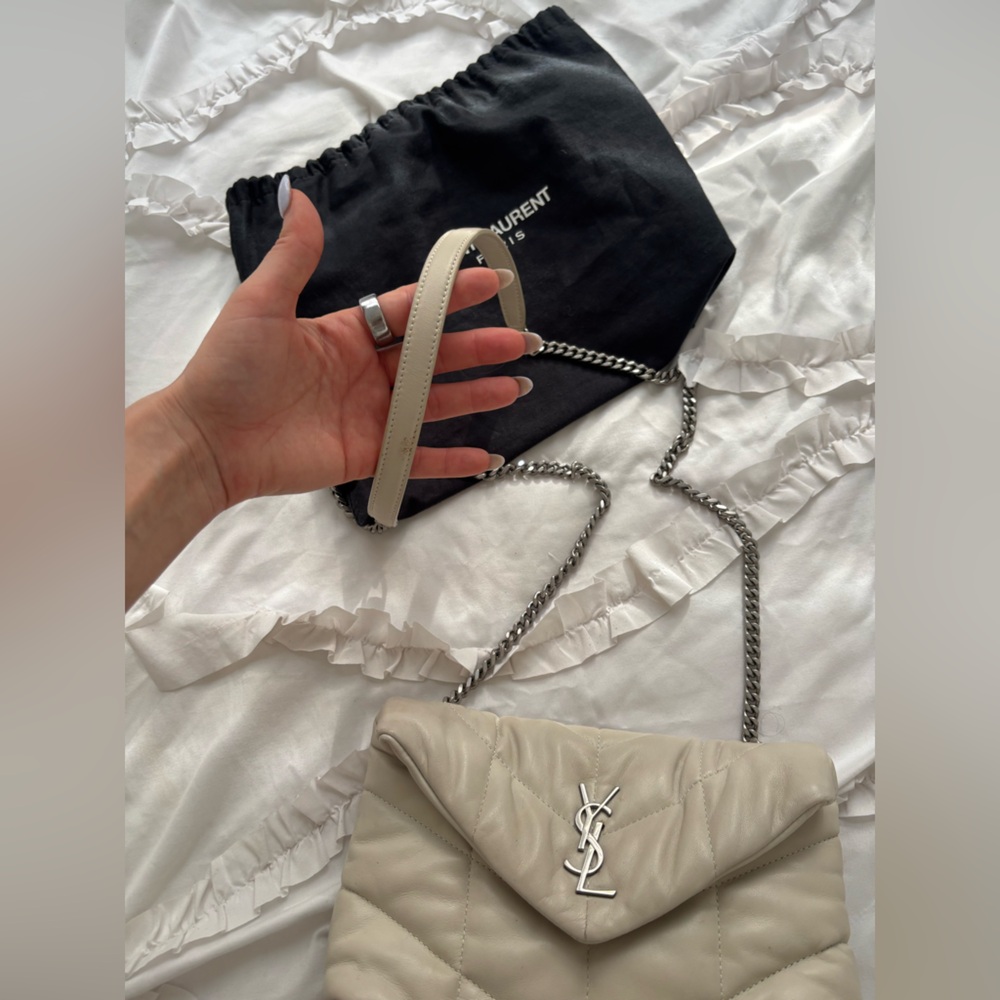 Saint Laurent Ivory Quilted Leather Bag Lou Lou - Picture 6 of 15